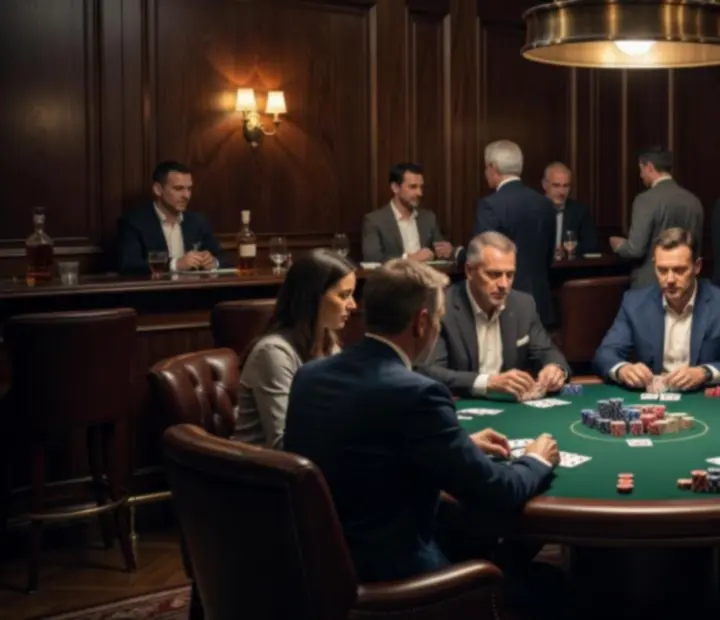 Večerní Poker Night v karetním salonku Komorního Stolu