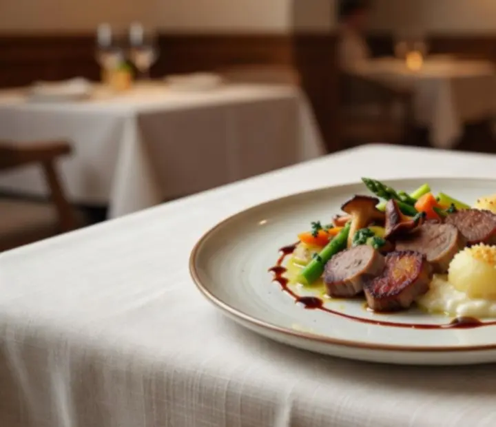 Sezónní české jídlo servírované v restauraci Komorní Stůl